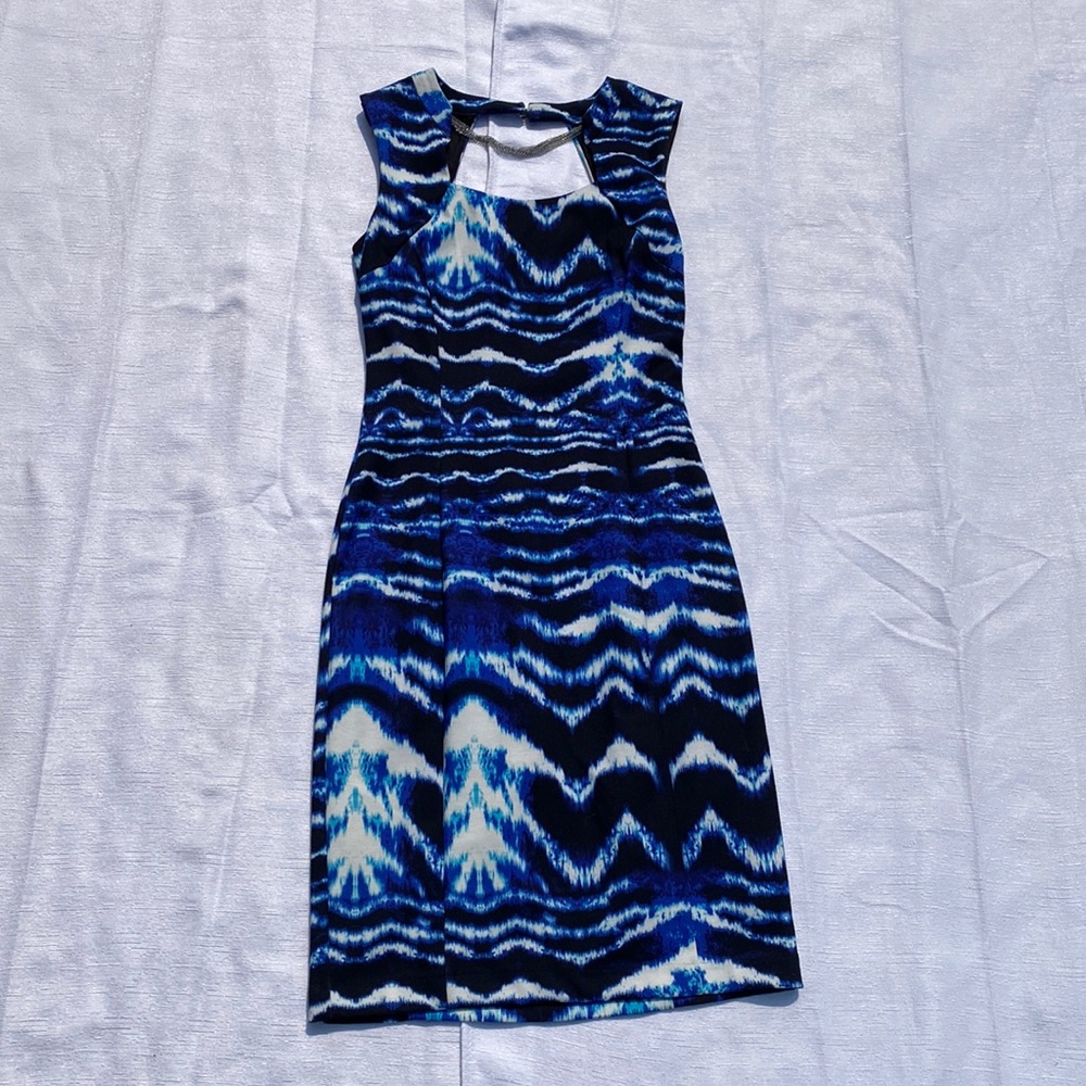Black Blue White Dress